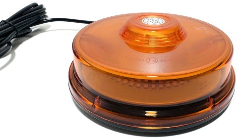 Kogut LED UFO2 lampa ostrzegawcza stroboskop pomarańczowy na magnes 12V 24V