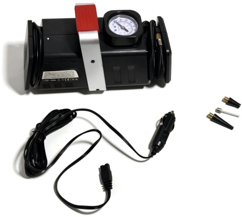 Kompresor samochodowy pompka przenośna do kół piłek DC 12V / AC 230V 10 BAR