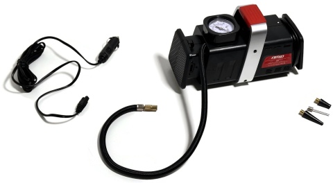 Kompresor samochodowy pompka przenośna do kół piłek DC 12V / AC 230V 10 BAR