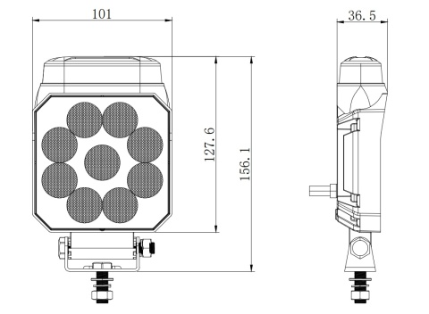 Lampa LED cofania wstecznego + stroboskop światło ostrzegawcze 12v 24v