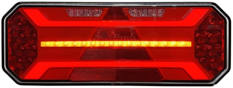 Lampa LED tył zespolona NEON dynamiczny kierunek trójkąt 35x13cm 12v 24v L
