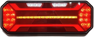 Lampa LED tylna zespolona neon dynamiczny kierunek trójkąt 35x13cm 12-24v P