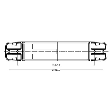 Zestaw 2x lampa LED zespolona tylna dodatkowa podłużna SLIM 12V 24V