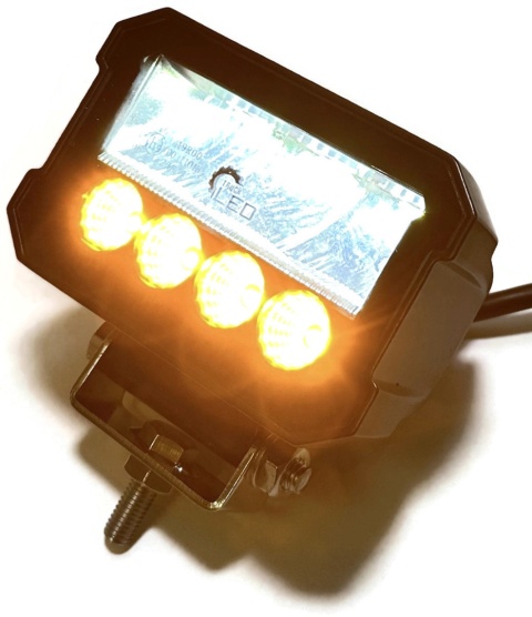 2x Lampa dalekosiężna LED reflektor drogowy stroboskop homologacja 12V 24V