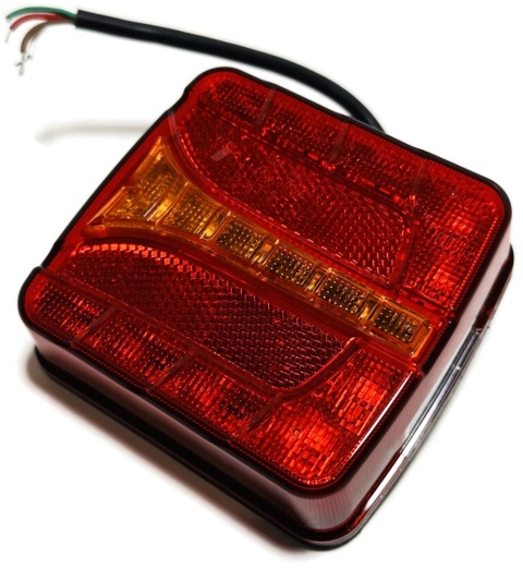 Lampa led tylna zespolona KWADRATOWA z podświetleniem tablicy 12v 24v P