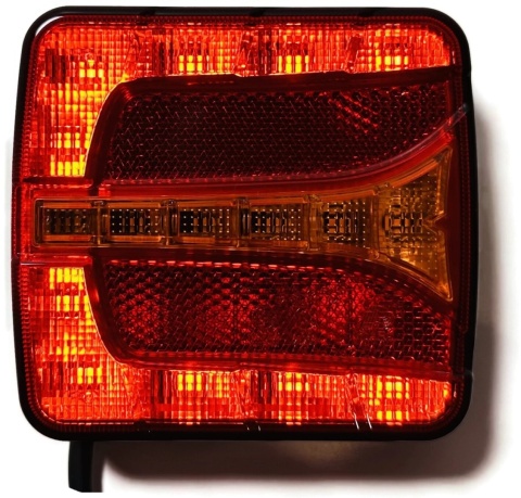 Lampa led tylna zespolona KWADRATOWA z podświetleniem tablicy 12v 24v P