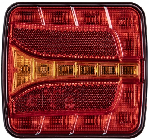 Lampa led tylna zespolona KWADRATOWA z podświetleniem tablicy 12v 24v P