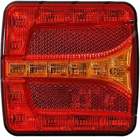 Lampa tylna zespolona LED KWADRATOWA z podświetleniem tablicy 12v 24v L