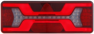 Lampa tylna zespolona X-LED naczepa przyczepa z trójkątem odblask 12-24v L