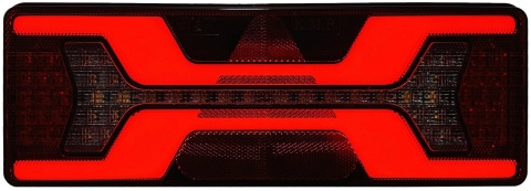 Lampa zespolona X-LED tylna przyczepa naczepa trójkąt DUŻA KMR7 12v 24v P