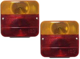 2x Lampa tylna zespolona do przyczepki żarówkowa pozycja stop kierunek KMR