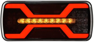 Lampa zespolona Led X SPIDER tylna przeciwmgielna 22x10cm canbus 12v 24v L