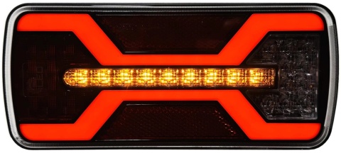 Lampa zespolona Led X SPIDER tylna światło cofania 22x10cm canbus 12v 24v P