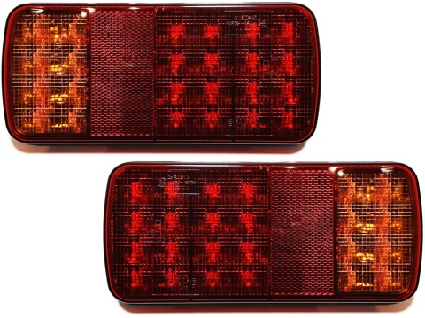 Zestaw 2x Lampa zespolona tylna LED ECO 3F pozycja kierunek stop 12-24v