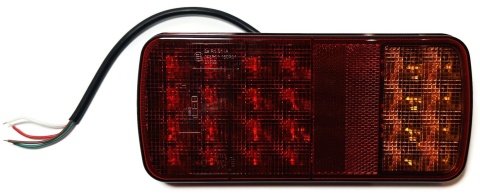 Zestaw 2x Lampa zespolona tylna LED ECO 3F pozycja kierunek stop 12-24v