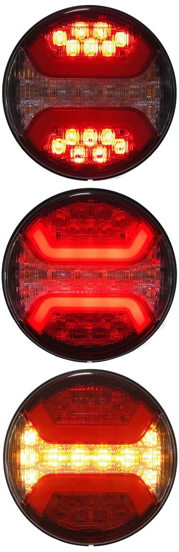 LAMPA LED ZESPOLONA TYLNA OKRĄGŁA Z NEONEM 12V 24V