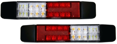 Zestaw 2x lampa LED zespolona tylna dodatkowa podłużna SLIM 12V 24V