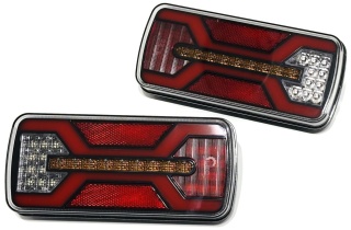 Zestaw 2x lampa tył zespolona LED X Spider bajonet 22x10cm canbus 12-24v