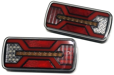 Zestaw 2x lampa tył zespolona LED X Spider bajonet 22x10cm canbus 12-24v