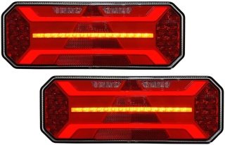 Zestaw 2x lampa zespolona LED neon dynamiczny kierunek trójkąt 35x13cm 9-32v