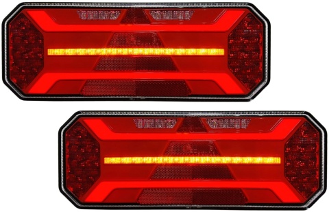 Zestaw 2x lampa zespolona LED neon dynamiczny kierunek trójkąt 35x13cm 9-32v