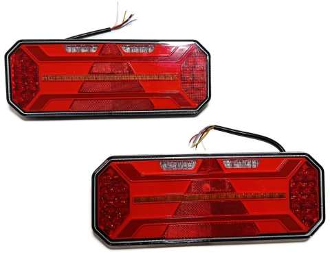 Zestaw 2x lampa zespolona LED neon dynamiczny kierunek trójkąt 35x13cm 9-32v