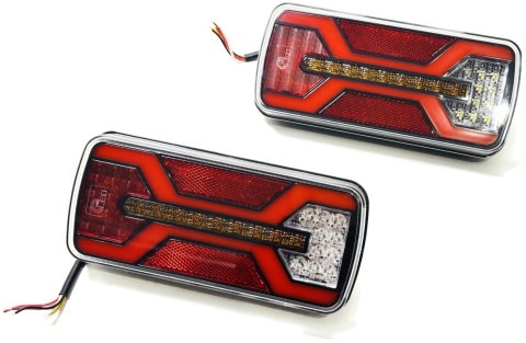 Zestaw 2x lampa zespolona Led X SPIDER tylna PM/COF 22x10cm canbus 12v 24v
