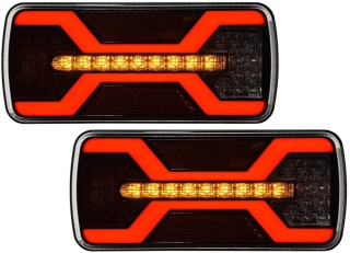 Zestaw 2x lampa zespolona Led X SPIDER tylna PM/COF 22x10cm canbus 12v 24v