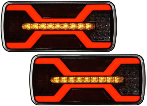 Zestaw 2x lampa zespolona Led X SPIDER tylna PM/COF 22x10cm canbus 12v 24v