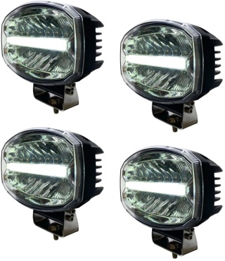 Zestaw 4x halogen drogowy dalekosiężny LED egg cree reflektor TIR 12V 24V