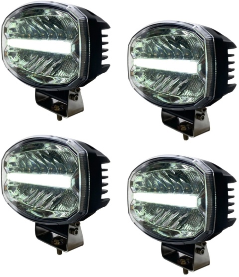 Zestaw 4x halogen drogowy dalekosiężny LED egg cree reflektor TIR 12V 24V