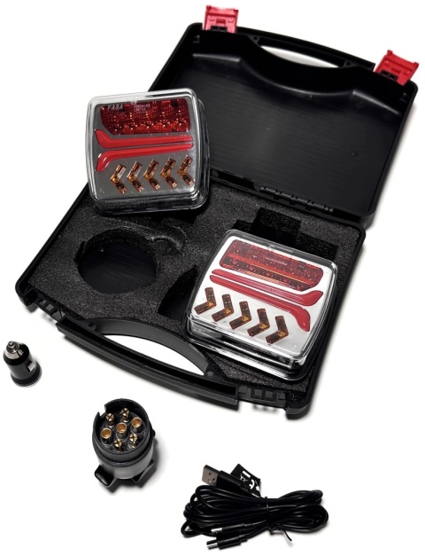 Zestaw bezprzewodowych lamp zespolonych LED tył na magnes wireless NEON