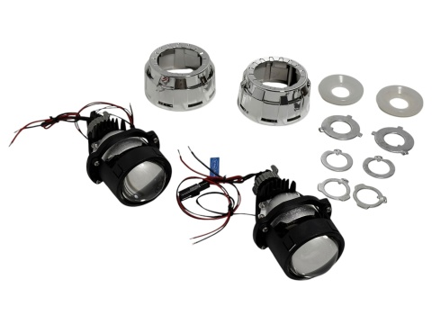Zestaw soczewek bi-led WST 2.0 cale do lamp z maskownicami małe LED 12v