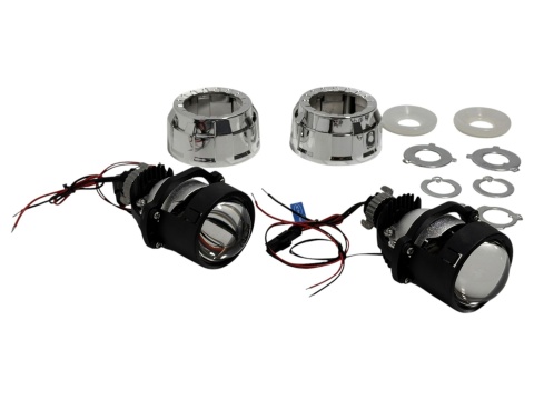 Zestaw soczewek bi-led WST 2.0 cale do lamp z maskownicami małe LED 12v