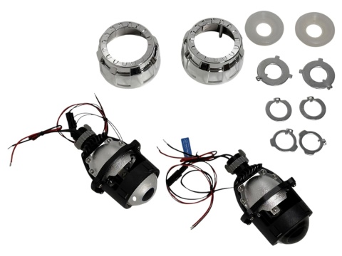 Zestaw soczewek bi-led WST 2.0 cale do lamp z maskownicami małe LED 12v