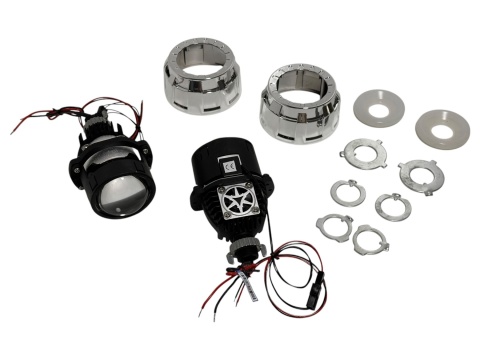Zestaw soczewek bi-led WST 2.0 cale do lamp z maskownicami małe LED 12v