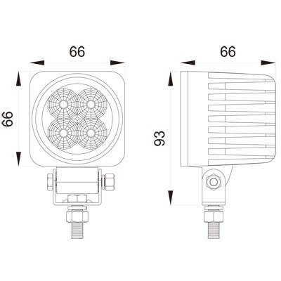 LAMPA DALEKOSIĘŻNA 4 LED HALOGEN REFLEKTOR 12V 24V