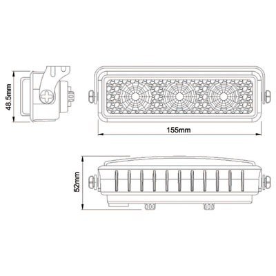 ŚWIATŁA DZIENNE DRL 3 LED RL AUTOMAT MOCNE 12V 24V