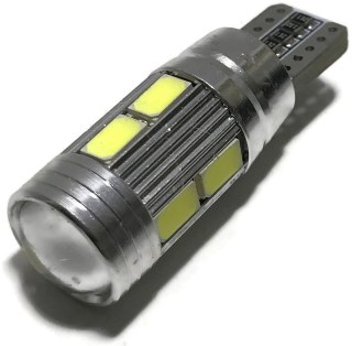 ŻARÓWKA LED W5W 10 SMD 5630 CANBUS SOCZEWKA 12v