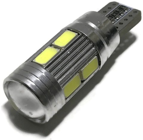 ŻARÓWKA LED W5W 10 SMD 5630 CANBUS SOCZEWKA 12v