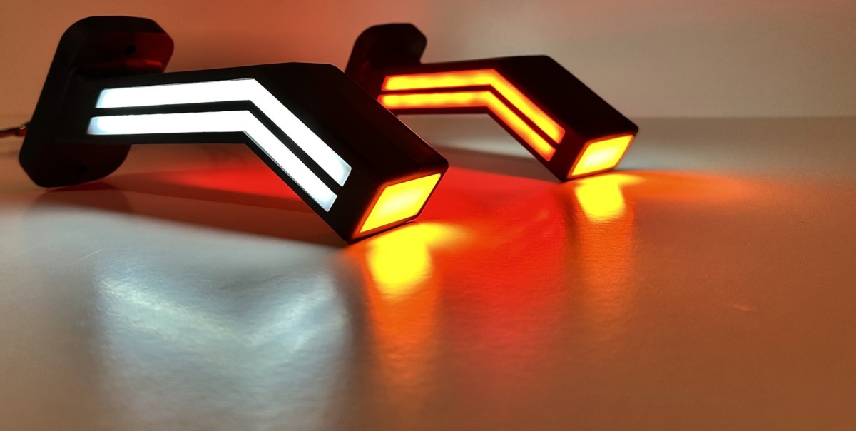 Nowoczesne lampy obrysowe LED z efektem neon do przyczep i naczep